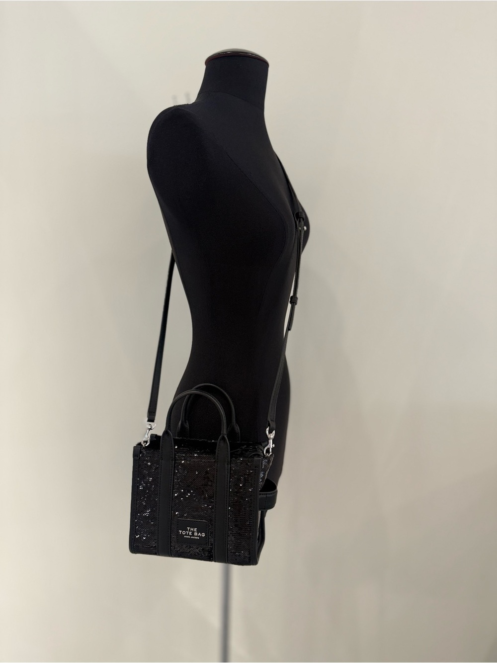 NWT Marc Jacobs sequins crossbody the tote bag - black